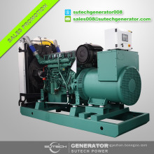 245kw open or silent diesel generator price with Volvo TAD1341GE